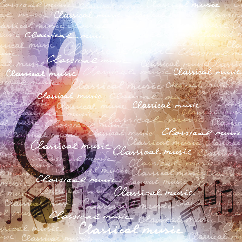 Classical Music Background - Wrapped Canvas Print, 91cm H x 91cm W x 3.8 cm D