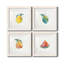 Happy Lemon - ensemble de 4 peintures sur toile encadrées-631679274-631679275