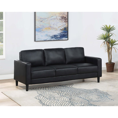 Farallone Track Arm Sofa with Smooth Cushions and Tapered Legs, Ideal for Modern Living and Home Office Spaces