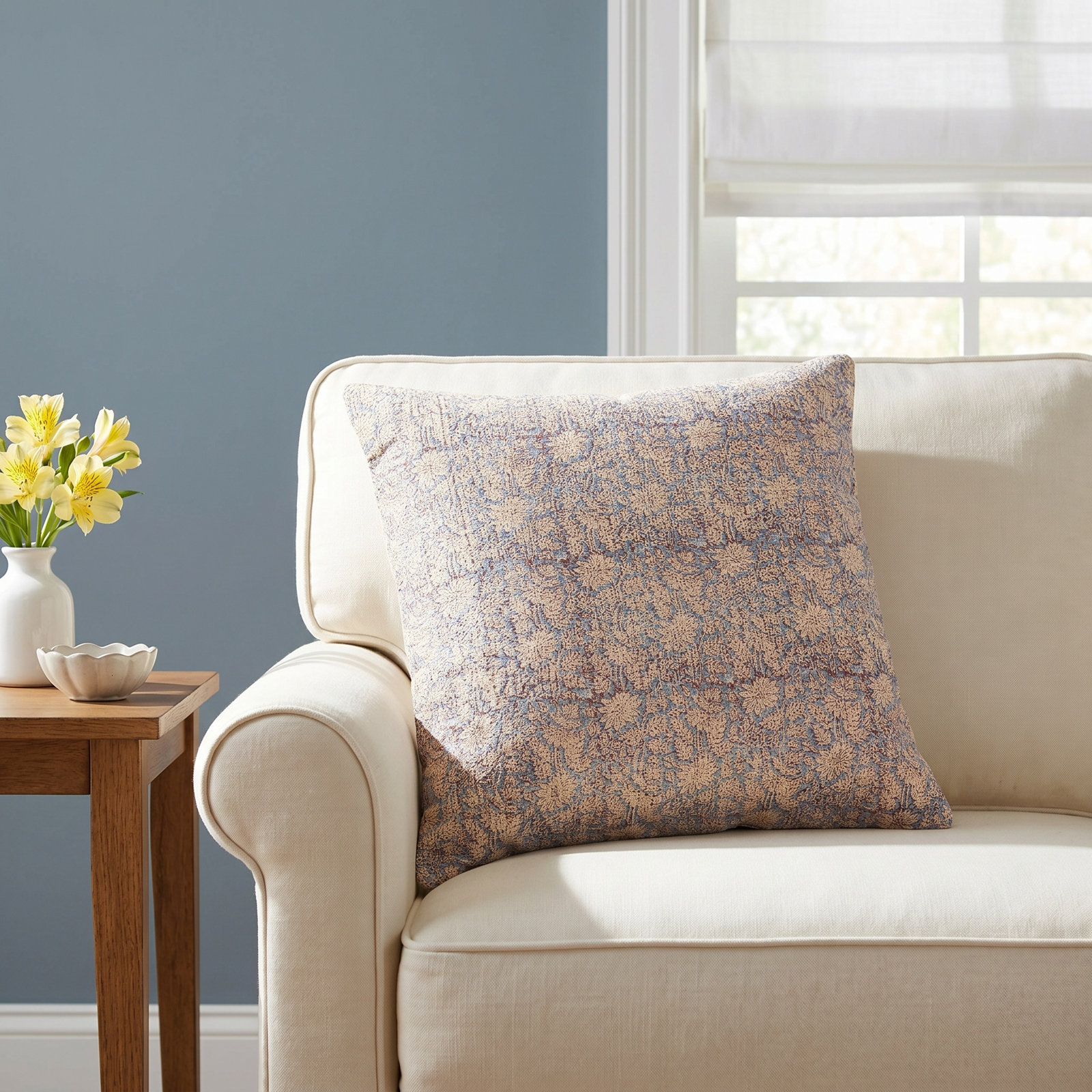 Marine Cotton Throw Pillow, 20" x 20"