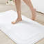 Tapis pour salle de bain réversible 100% coton 3000 g / m² blanc 20 po x 30 po - Douceur supérieure, entretien facile, douceur et densité recommandées, antidérapant, entretien-960930240