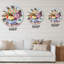 Nature morte avec des asters sur des fleurs blanches dans un vase - Horloge murale traditionnelle-60186787