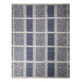 Rug & Kilim’S Scandinavian Navy Blue And Gray Art Silk Rug
