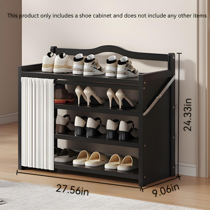 Foldable Shoe Rack For Home - Multi-Layer Bamboo Shoe Shelf With Dustproof Design, Easy Assembly For Entryway, Hallway, And Rental Apartments