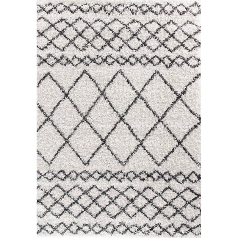 Tingley Geometric Shag Area Rug, Rectangle 80cm x 150cm