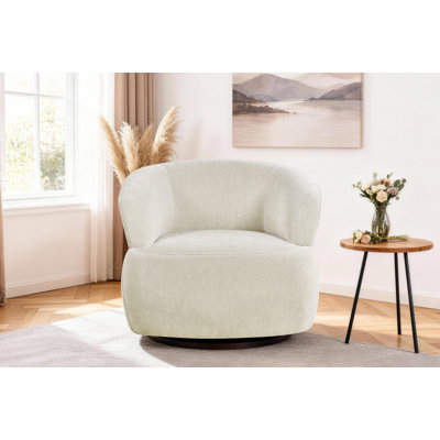 Kieon 33'' Wide 360 Degree Swivel Modern & Comfort Barrel Chair