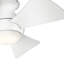 Ventilateur de plafond à DEL blanc mat 34 po Sola-1417193864-1417193865
