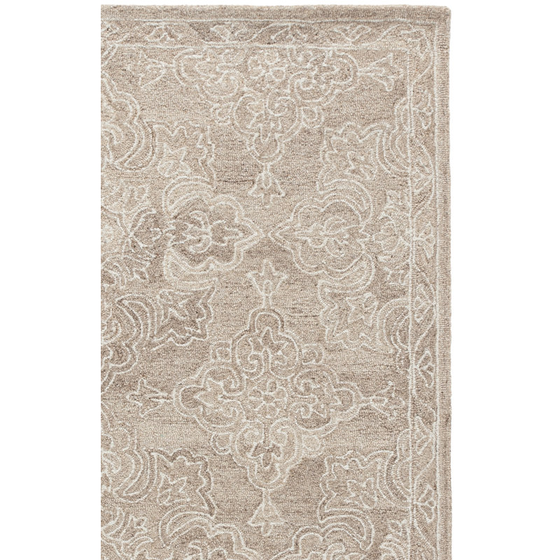 Laine touffetée à la main Martha Stewart; Tapis d'intérieur en coton damassé, Rectangle 6' x 9'