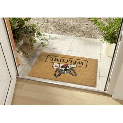 Welcome & Dog Door Mat