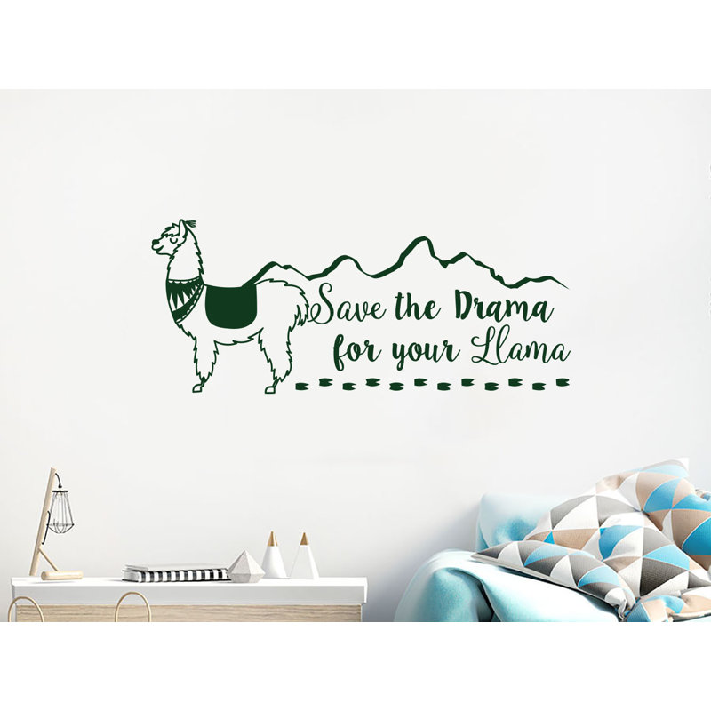 «Save the Drama for your Llama», adhésif décoratif, Vert