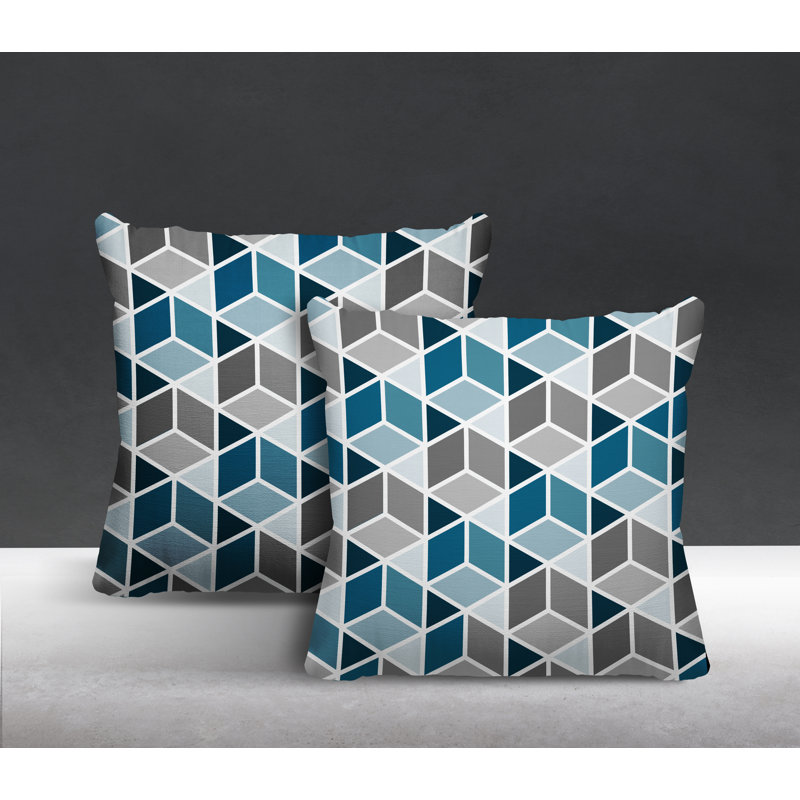  Coussin intérieur / extérieur, L 19 po x H 19 po, Turquoise