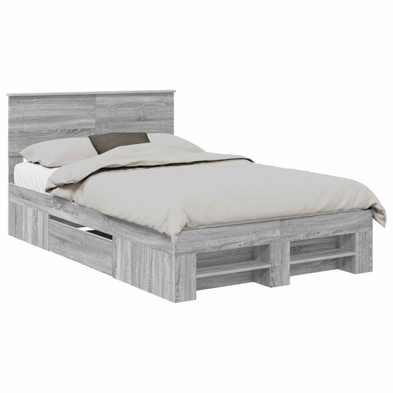 Bed, Double (4'6), Grey Sonoma