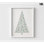 Arbre de Noël imprimé pin minimaliste à feuilles persistantes, houx vert Boho, art mural moderne, décoration de fête