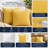Excellere Home 20 in x 20 in Yellow Decorative Cotton Throw Pillow Inserts, Textured Clipped Dot Boho Cushion, 2-Pack