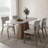 4 - Person Grey + Nut-brown Oval Solid Wood Sintered Stone Tabletop Dining Table Set
