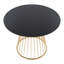 Table de cuisine et de salle à manger de 96 cm (37,75 pouces) avec structure en métal, 96 cm (37,8 pouces), poids du produit : 17 kg, piètement en fer doré