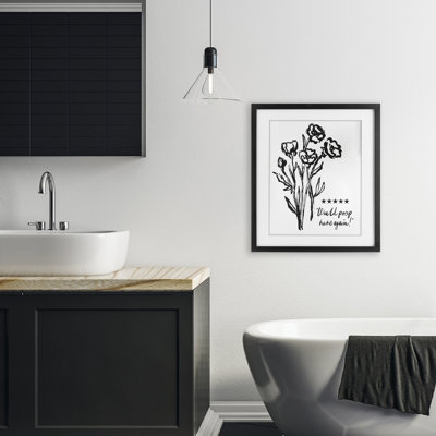 Would Poop Here Again Framed Print Under Glass, design by Lettered and Lined