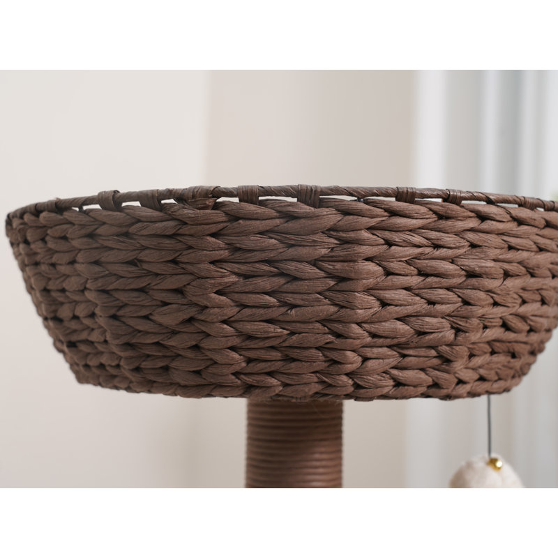 PetPals 35" Brown and Beige 4-Level Cat Tree with Sisal Posts