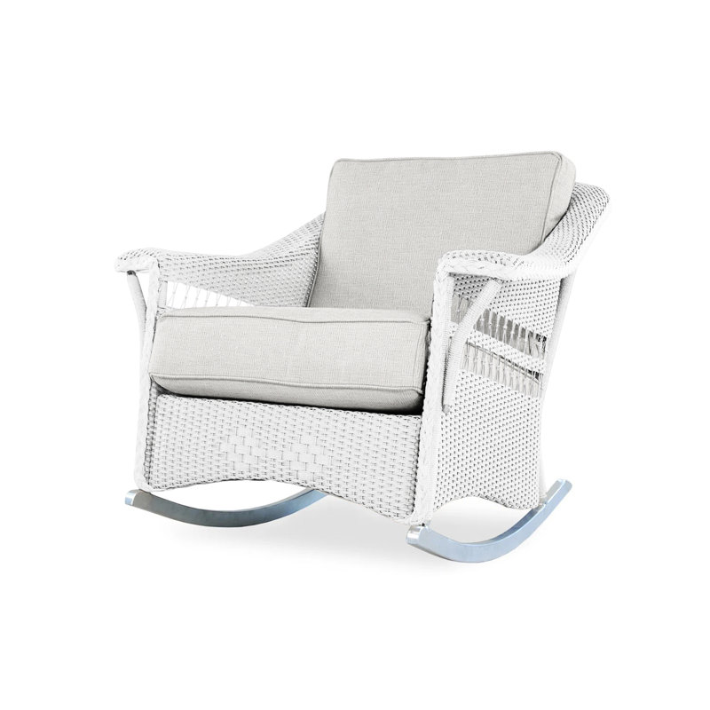 Nantucket Outdoor Rocker Chair, White, Demo Oatmeal