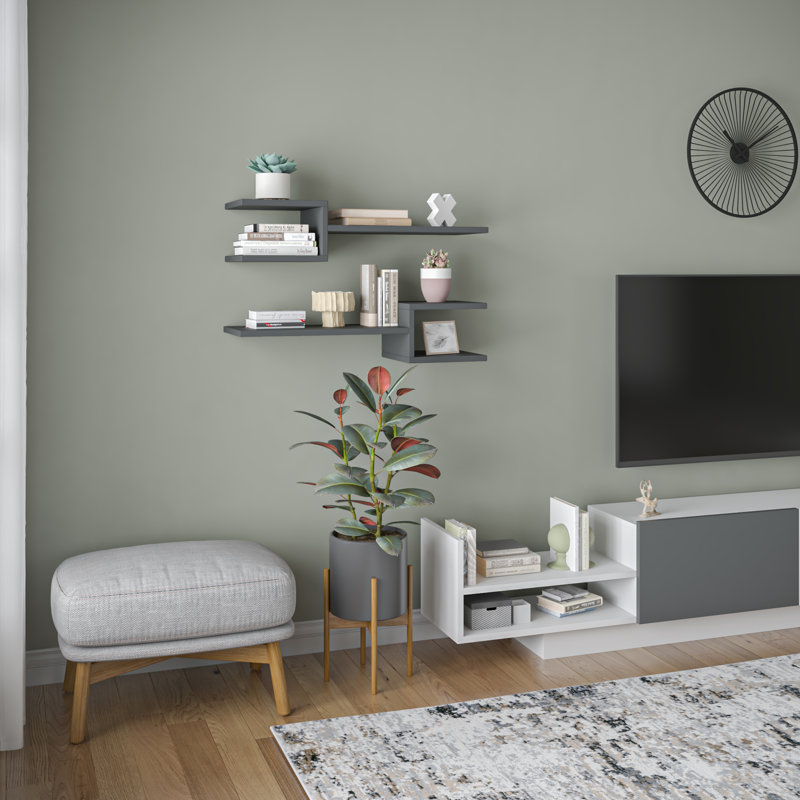 Girton 6 Piece Floating Shelf, Anthracite