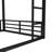 Heavy-Duty Metal Bunk Bed with Noise-Reduced Design, Queen over Queen, Black-468257876