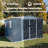 10FTx12FT Garden Shed, Grey, Aluminum Alloy Frame, Windows, Metal Anti-Corrosion