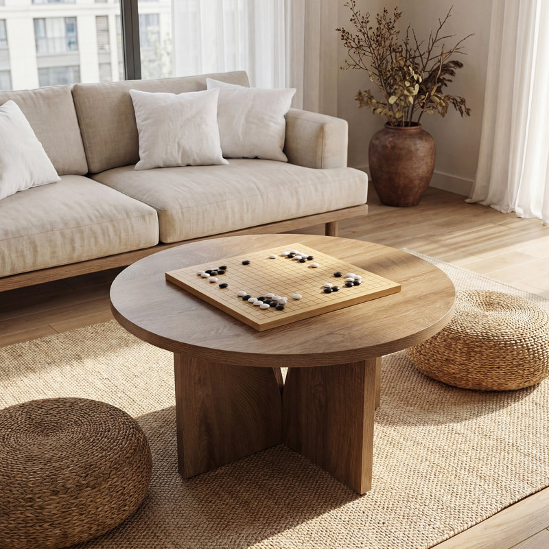 Pedestal Coffee Table with Storage