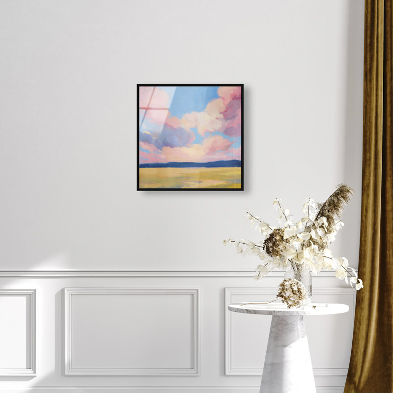 Blushing Sky Print by Oliver Gal, 21" H x 21" W, Black Floater Frame