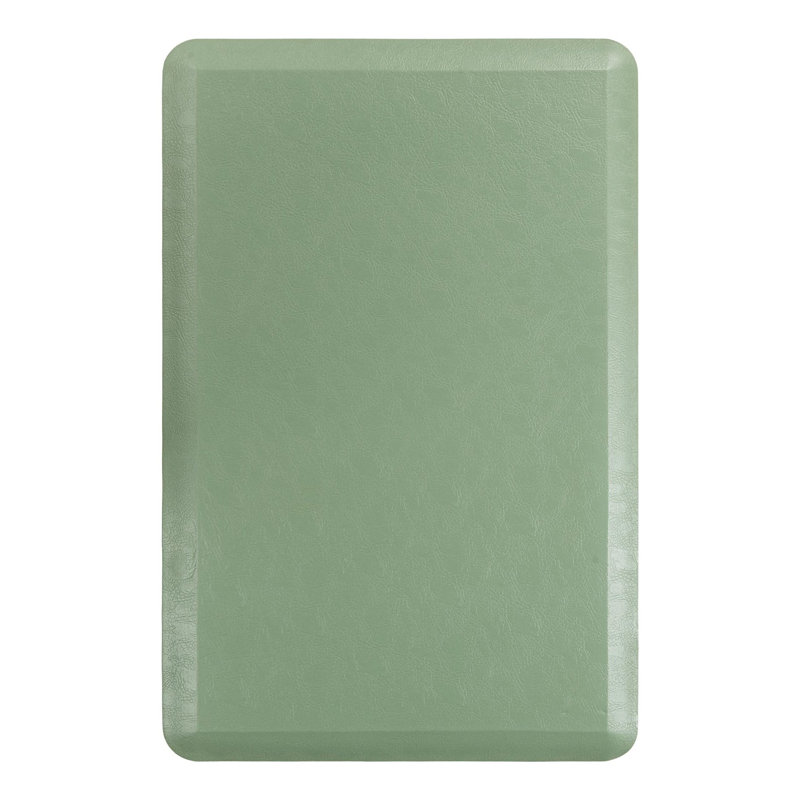 Bodington Modern Solid Color Water Resistant Non-Skid Kitchen Mat, Rectangle 2' x 3', Green