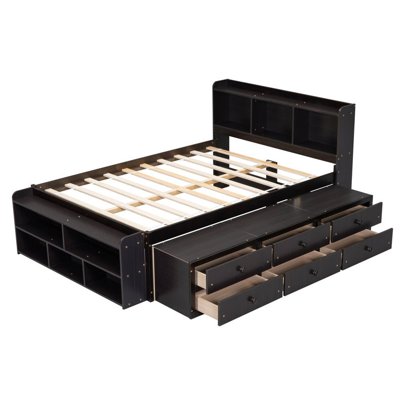 Aylissa Kids Full Platform with Drawers, Espresso