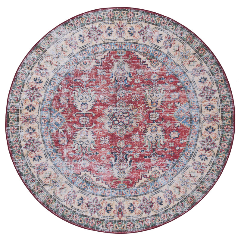 Tucson Performance Machine Washable Oriental Rug, Round 6'