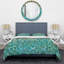 Ensemble de housse de couette à motif géométrique 2 pièces bleu sarcelle-138867970