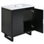 Ensemble de meuble-lavabo simple 29,5 po avec plateau en résine Eyram-82345990