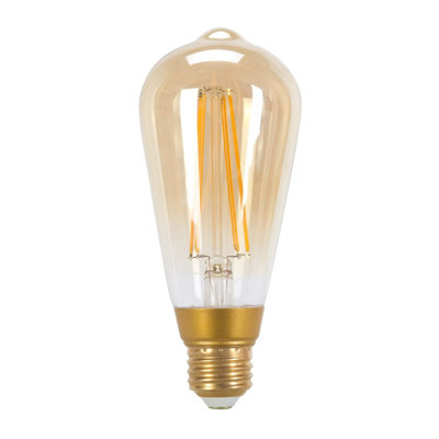 6 Watt (60 Watt Equivalent), ST19 LED, Dimmable Light Bulb, Warm White (2150k) E26/Medium (Standard) Base
