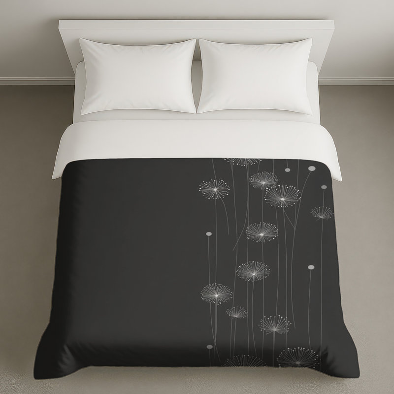 Housse de couette Dandelion Bedding Floral Minimalist, Lit simple