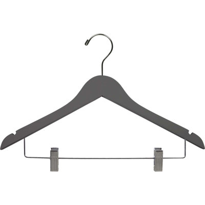Cintre en bois enduit de caoutchouc pour jupe / pantalons