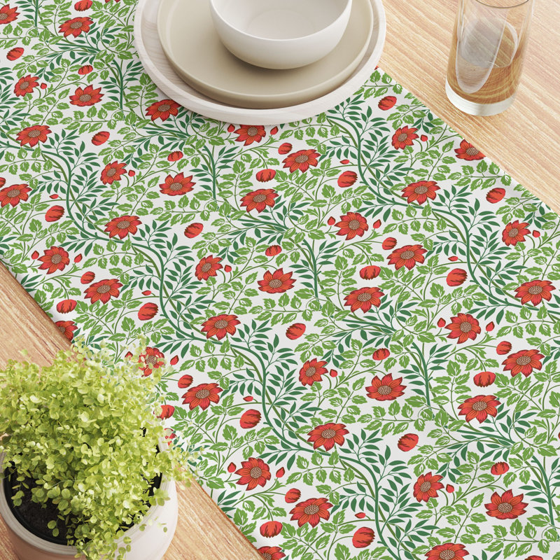Floral 72 Cotton Table Runners, 108" x 16"