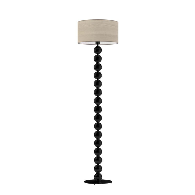Lemasters 158cm Traditional Floor Lamp, Black