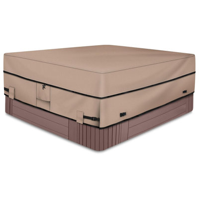 Waterproof Square Hot Tub Cover,Heavy Duty 600D Outdoor SPA Covers,95''Lx95''Wx20''H