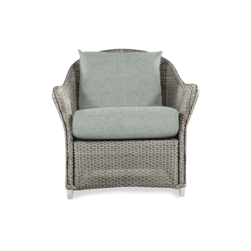 Weekend Retreat Outdoor Lounge Chair, Pewter, Canvas Natural Sunbrella® Canvas