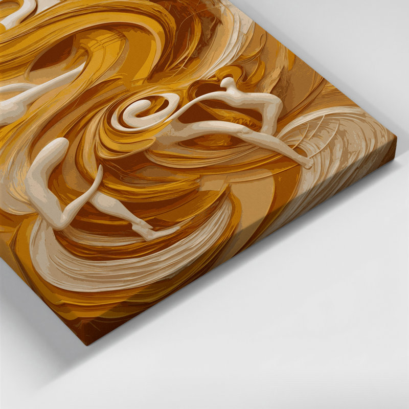 Art mural abstrait sur toile brune figurative, H 14 po x l 11 po