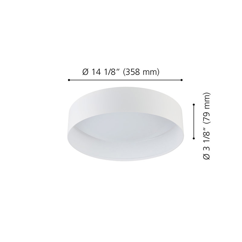Nasser - Ceiling Light, White