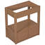 Base de meuble-lavabo avec tablette de rangement ouverte et deux tiroirs