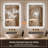 24" W x 32" H Rectangular Front-Lighted and Backlit LED Bathroom Mirror with Anti-Fog