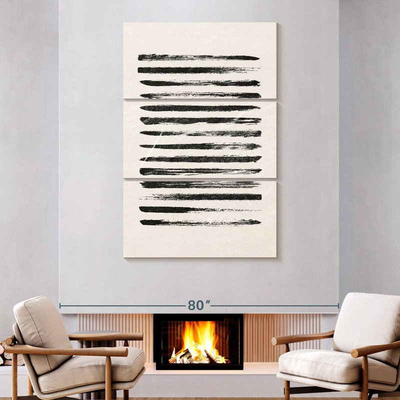 Avery Black Lines, 74" H x 48" W