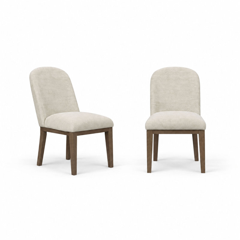 Marielle Shelter Upholstered Dining Chair, Cocoa/Ivory
