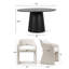 Ensemble de table de salle à manger pour 4 personnes avec table ronde et 4 chaises rembourrées-661102246-661102249