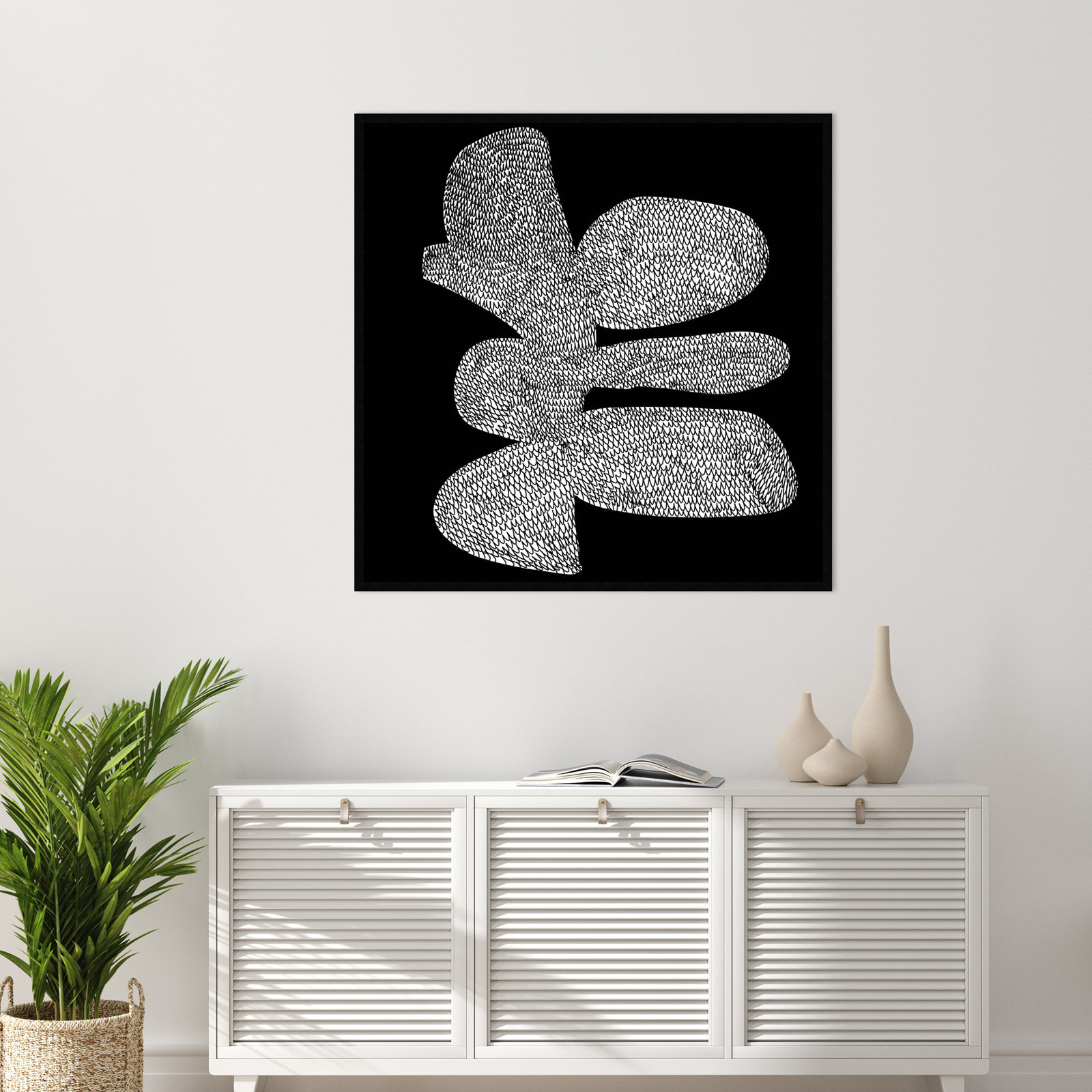 Bera "Craft" Print by Dan Hobday, 41" H x 41" W, Black