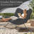 6" Thick Rocking Chair Cushion With Ties, Waterproof & Fade-resistant Papasan Seat Pad For Patio, Porch & Indoor Use-78113165