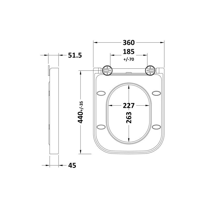 Ava Soft Close Elongated Standard Toilet Seat